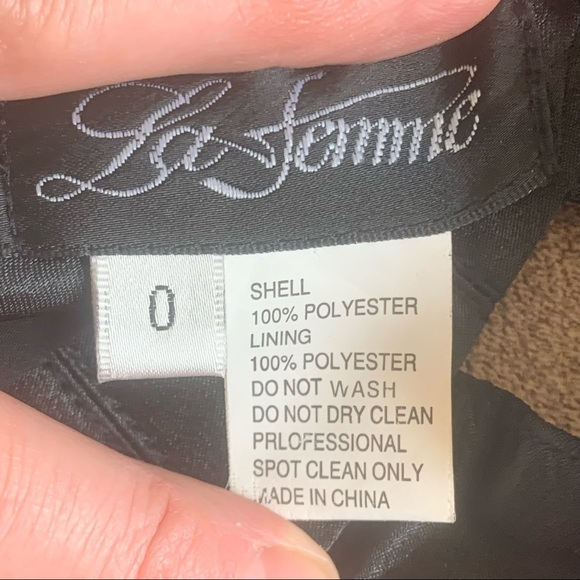 LA FEMME Black Strapless Formal Long Maxi Dress Black Tie Size 0 - Picture 3 of 15